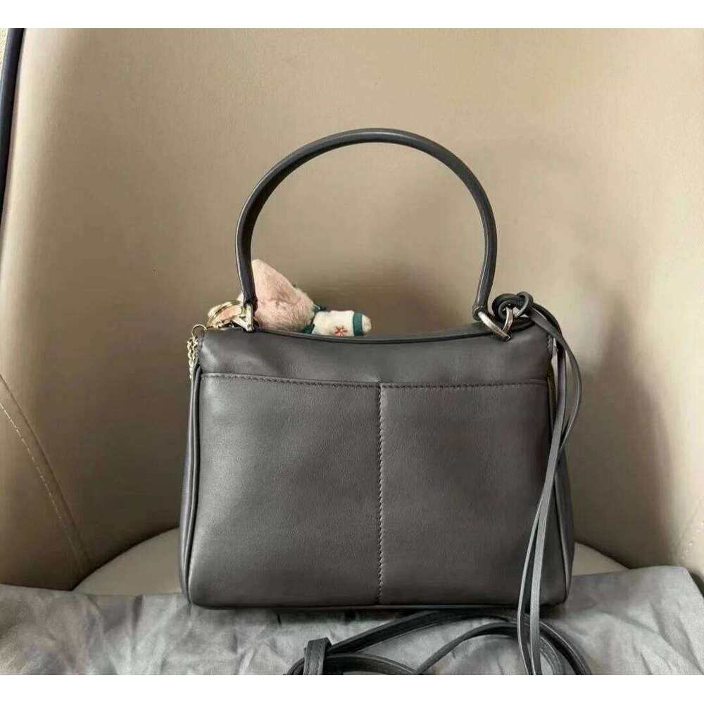 Retro Genuine Tote Ladies Elegant Handbags Woman Shoulder Messenger Bag Suede Leather Gold Sier Buckle Bags