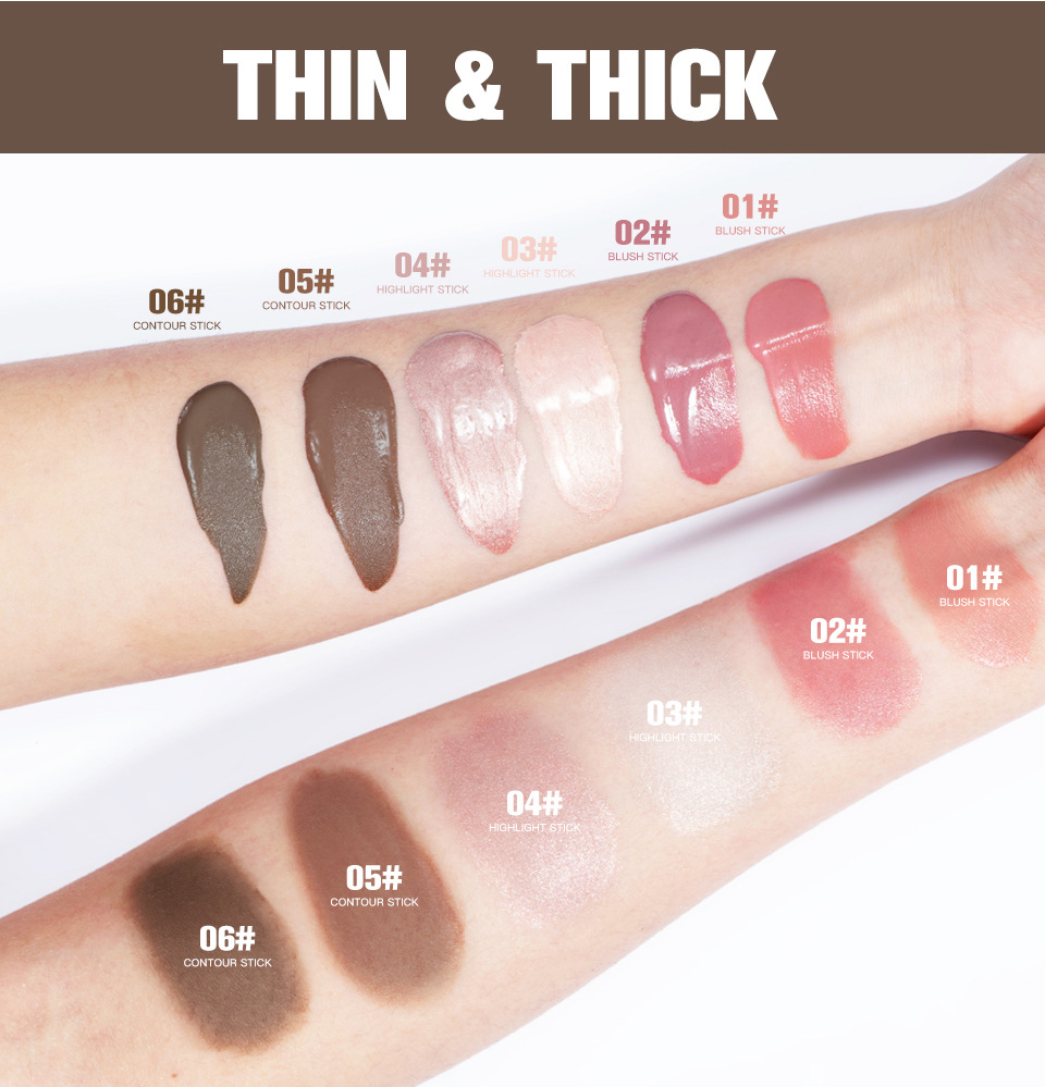 Highlighter Multi-purpose Makeup Pen Contour Pen Sponge Tip Lescent Shining Brightening Beauty Stick