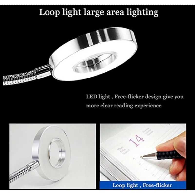 5W Silver Black LED Hose Wall Lamp Flexible Home Hotel Bedside Reading Wall Light Modern Fashion Book Lights Aluminum LED BulbsXJ250526