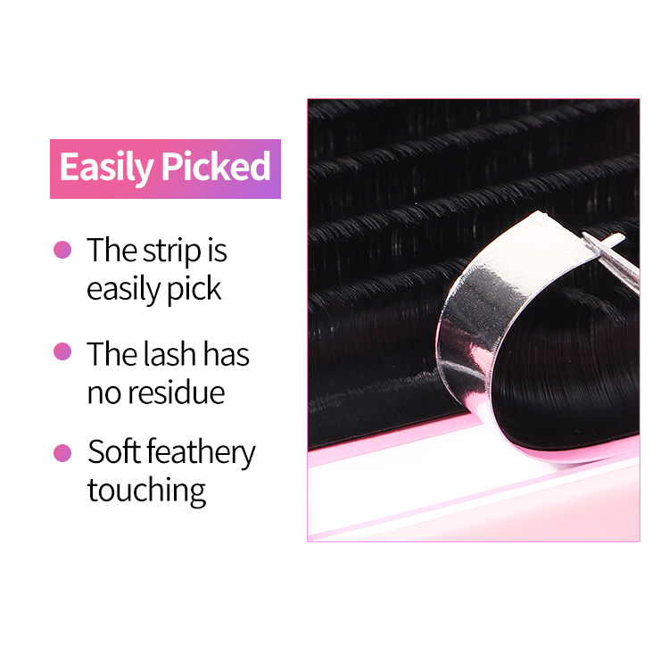 Veyes Premium Dark Mega Volume Faux Mink Eyelash Extensions - Classic Individual Fans for Long Lasting Wear