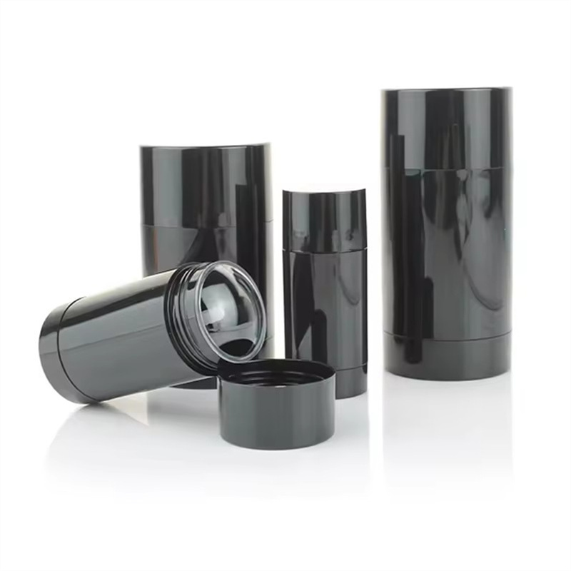 15ml 30ml 50ml 75ml Empty Black Deodorant Bottle Round Bottom Filling Stick Deodorant Container Refillable Twist up Tube