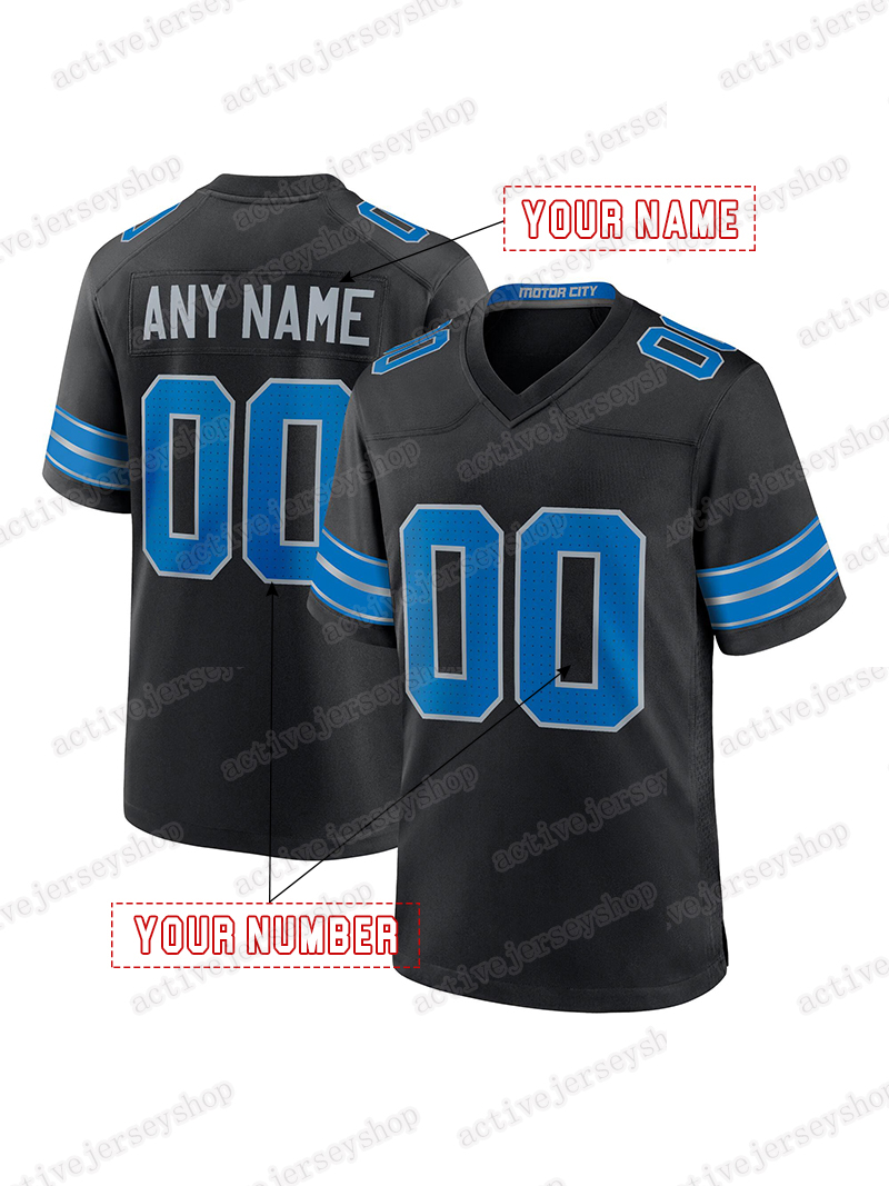 Custom 26 Gibbs 14 St. Brown 16Goff Embroidered Polyester Jersey, Mens Womens Youth V-Neck Short Sleeve Sports Top