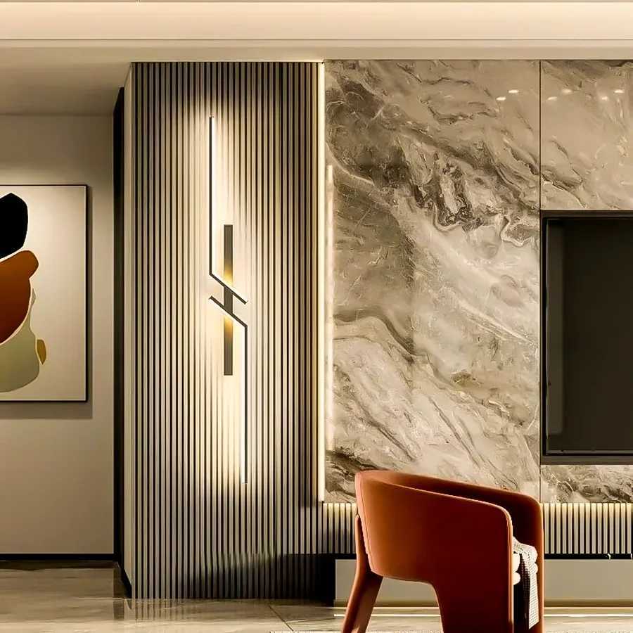 Modern Creative Strip LED Wall Lamp Minimalist Bedroom Bedside Wall Lamp Living Room Sofa Background Indoor Lighting Wall LampXJ250526