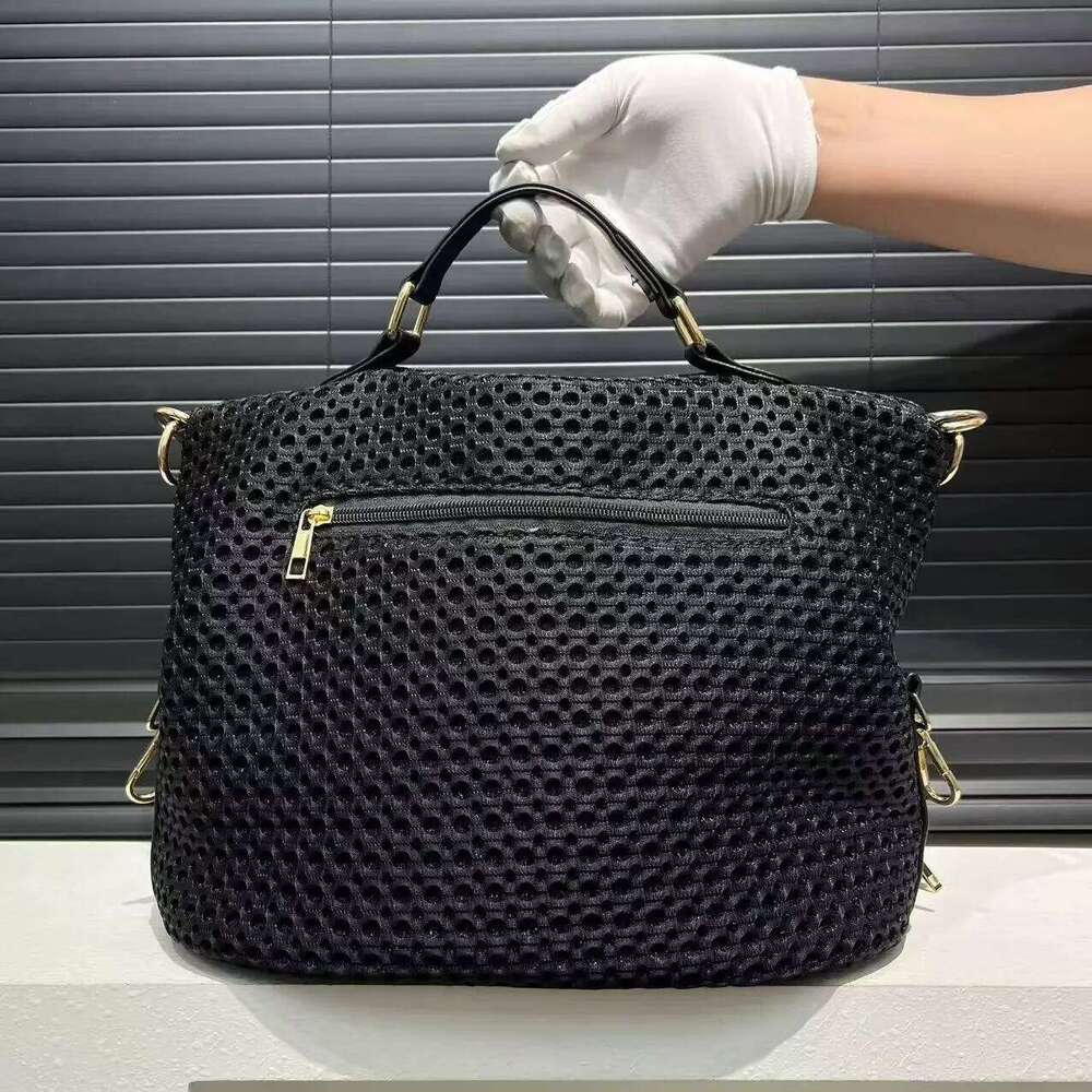 Women's Bags Designer Ladies' Fashionable Retro Ed Mesh Handbag, Cute And Casual Multi Pocket Shoulder Bag