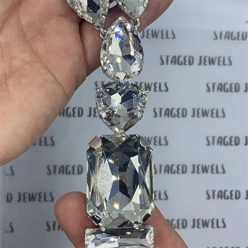 Fashion large rhinestones pendants Big brilliant necklace 250519