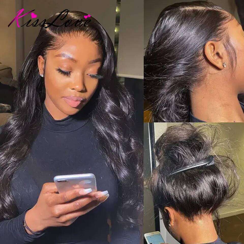 Body Wave Invisi Strap 360 Full Human Hair 5x5 Glueless Pull Go Wigs with Elastic Drawstring 13x6 HD Lace Frontal Wig