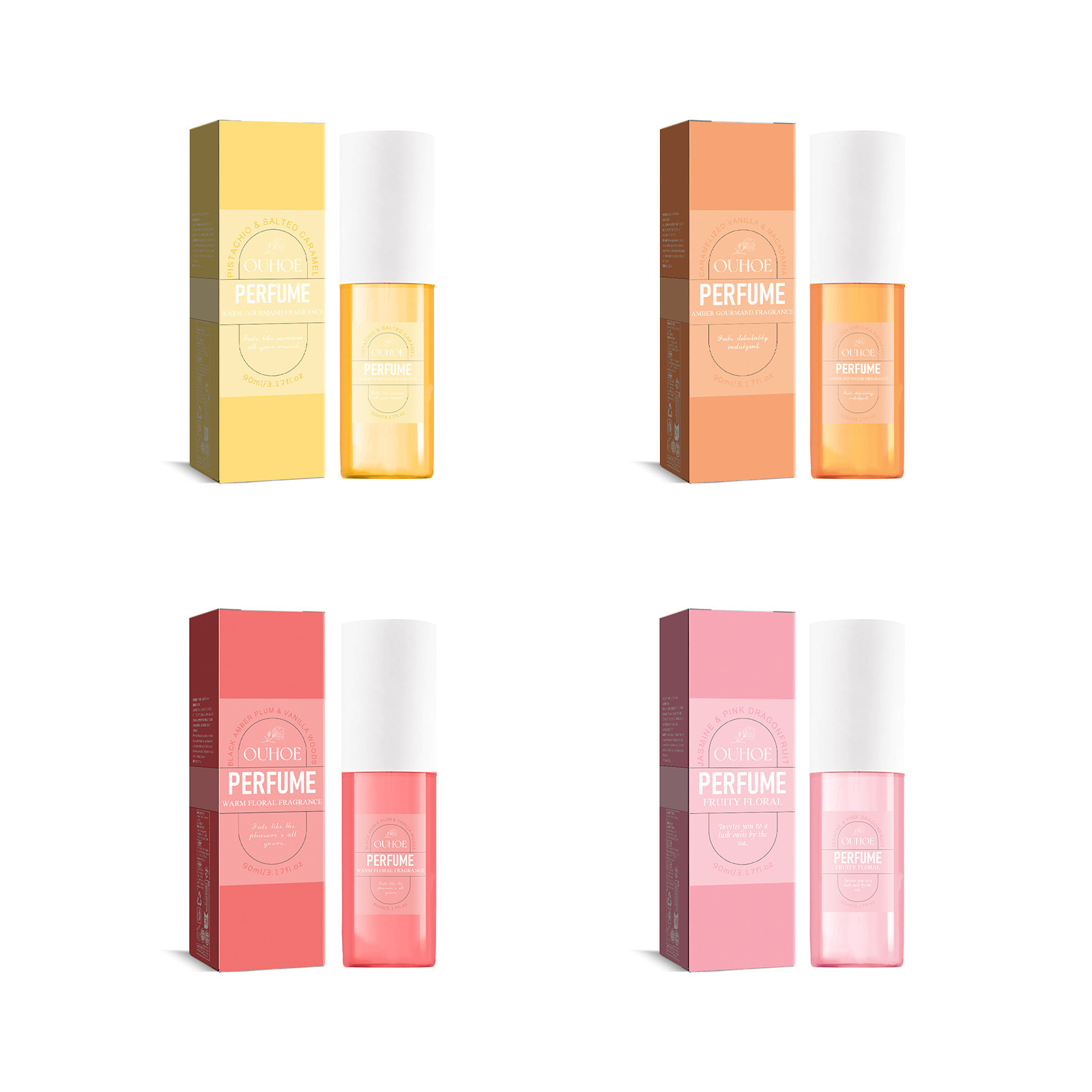 Perfume 90ml Fruit Floral Fragrance Man Women Parfum Perfume Long Lasting Smell Cologne Spray Body Mist