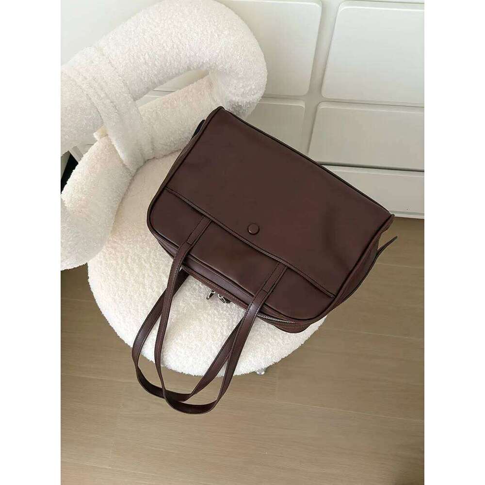 Retro Coffee Shoulder Bags Wallet Women Pu Leather Soft Bagutte Female Large Capacity Tote Bag Handbag