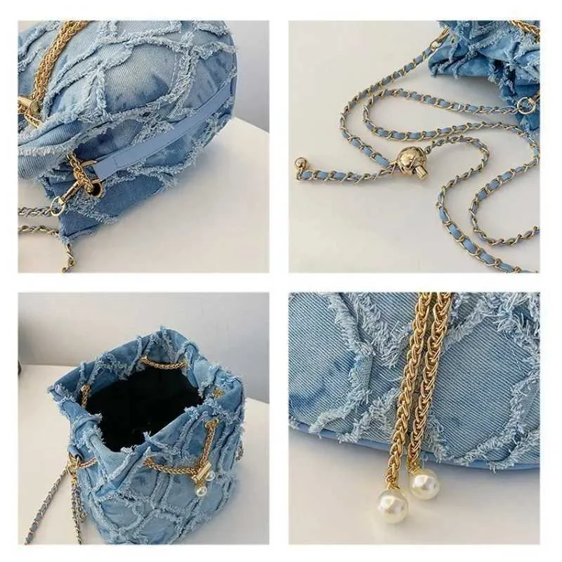 Shoulder Bag Crossbody se Designer 2025 denim bucket womens handbag designer large capacity new shoulder messenger bag Free shipping