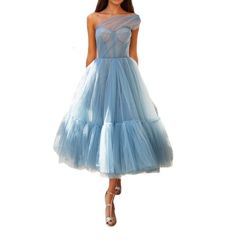 Autumn and winter new womens Princess Dress New sleeveless dress banquet dress host