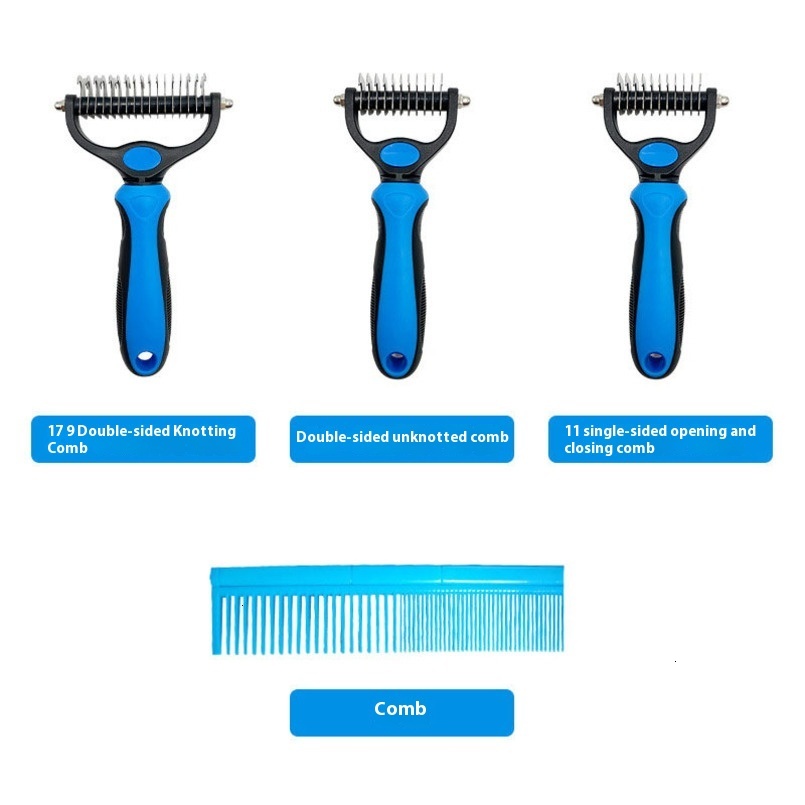 Pet Grooming Knot Remover Double-Sided Brush Dog Magic Hair Comb Cat Grooming Supplies