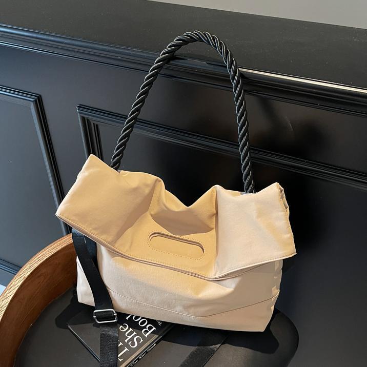 Minimalist Designer Women's Handbag Fashion Canvas Large Capacity Commuter Crossbody Bag New Casual Handbag Student Bag Free Shipping