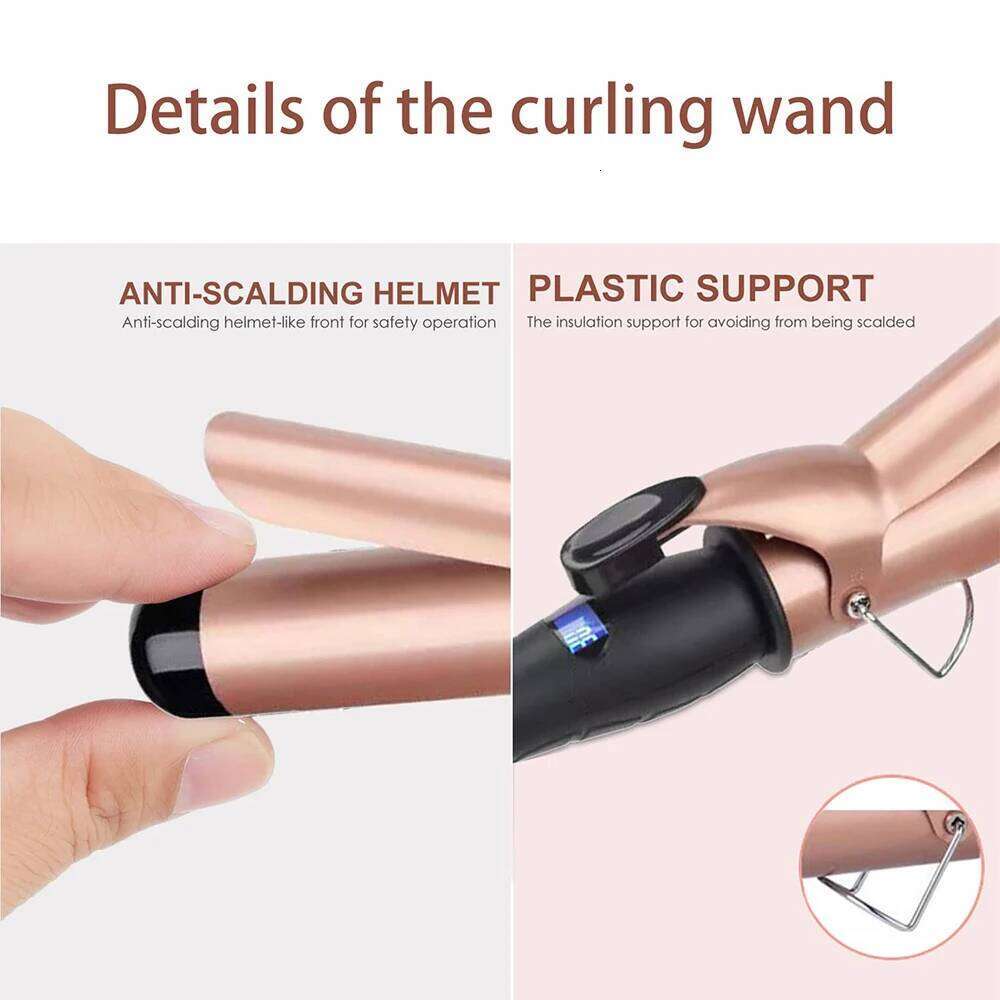 Curler Electric Iron Hair Waver Styling Tools LED Display Ceramic Roll Curling Negative Ion USB Rechargeable