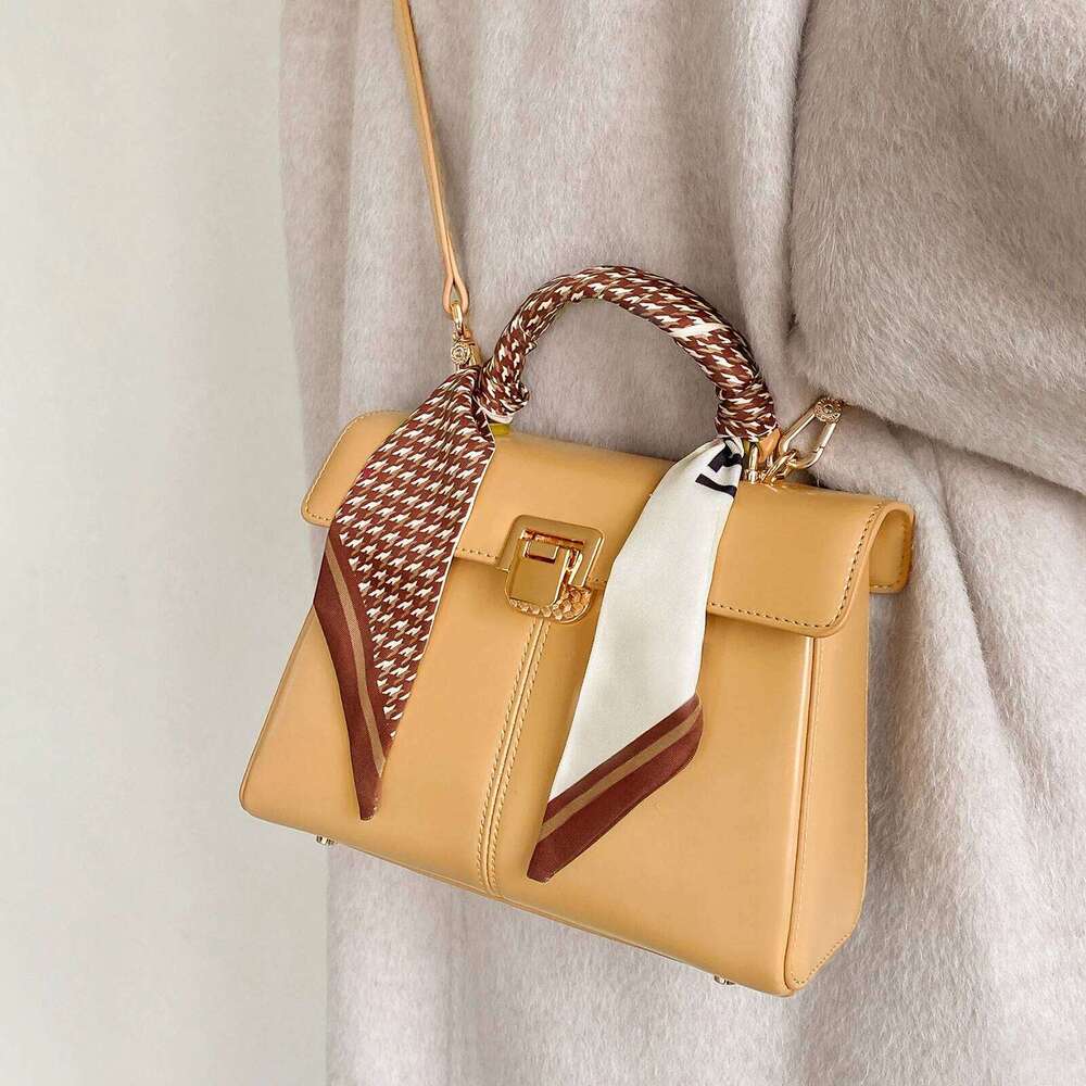 ITAMOOD Women Handbag Adjustable Shoulder Strap Genuine Leather Designer Brand Crossbody Lady Bag Fashion Scarf Decor