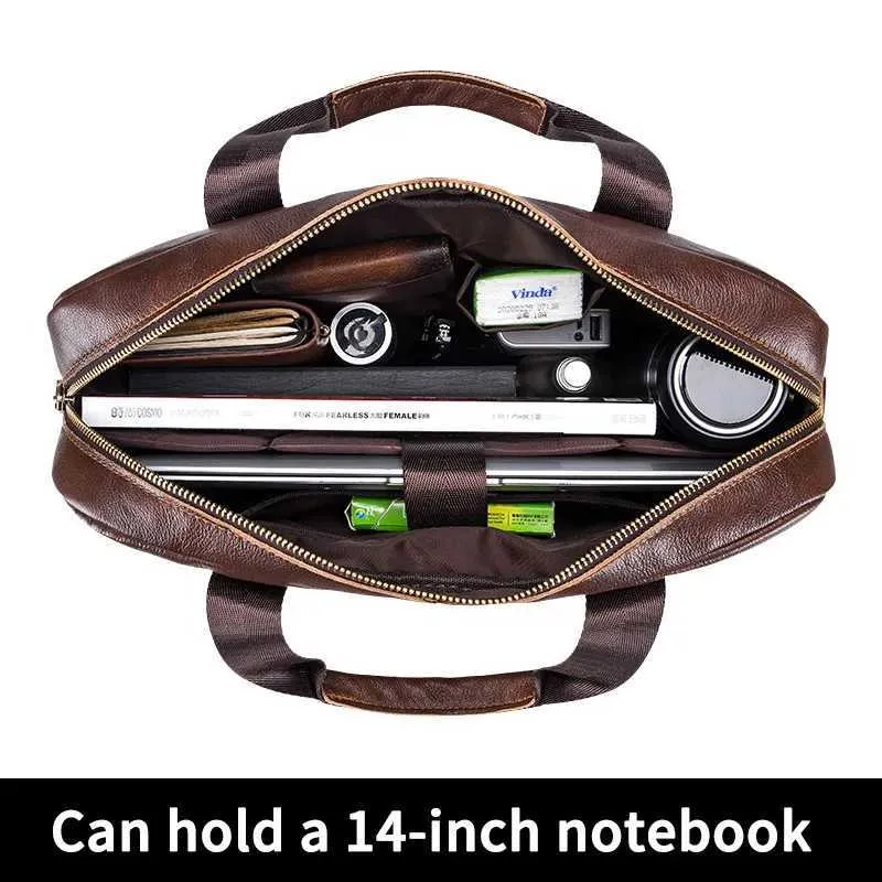 shoulder messenger bag mens 14 inch notebook bag mens business handbag Z250220