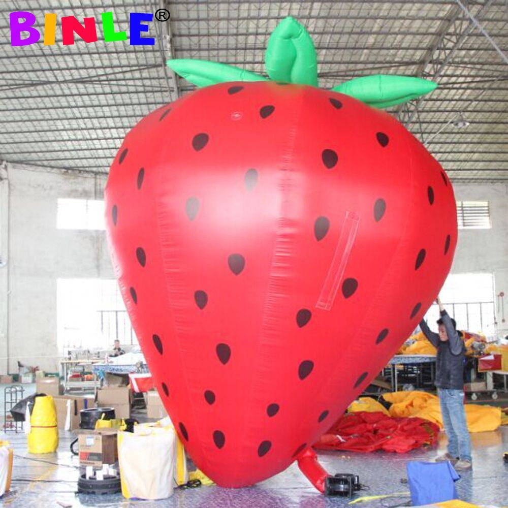 Promotional Giant Inflatable Strawberry Huge Inflatable Fruit Balloon Large Strawberry Ball For Advertising
