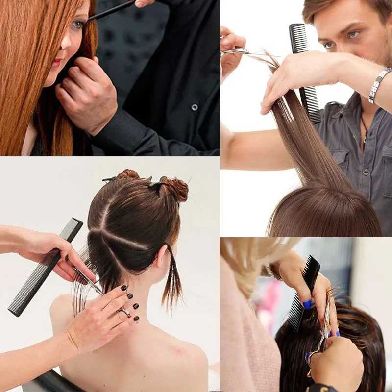 10Pcs Hair Comb Hairdresser Brush Black Plastic Hairbrush Hair Styling Tail Comb Mini Salon Hair Tools R250526