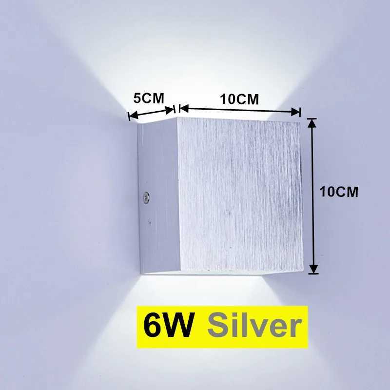 Indoor LED Wall Lamp Aluminum Cube Style Wall Light For Bedroom Living Room Corridor Aside Lighting AC110V 220VXJ250526