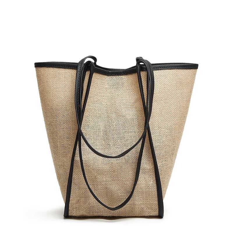 bag set 2024 new rural wind woven bag retro casual portable straw bag seaside beach holiday handbag tote shoulder bag W250524