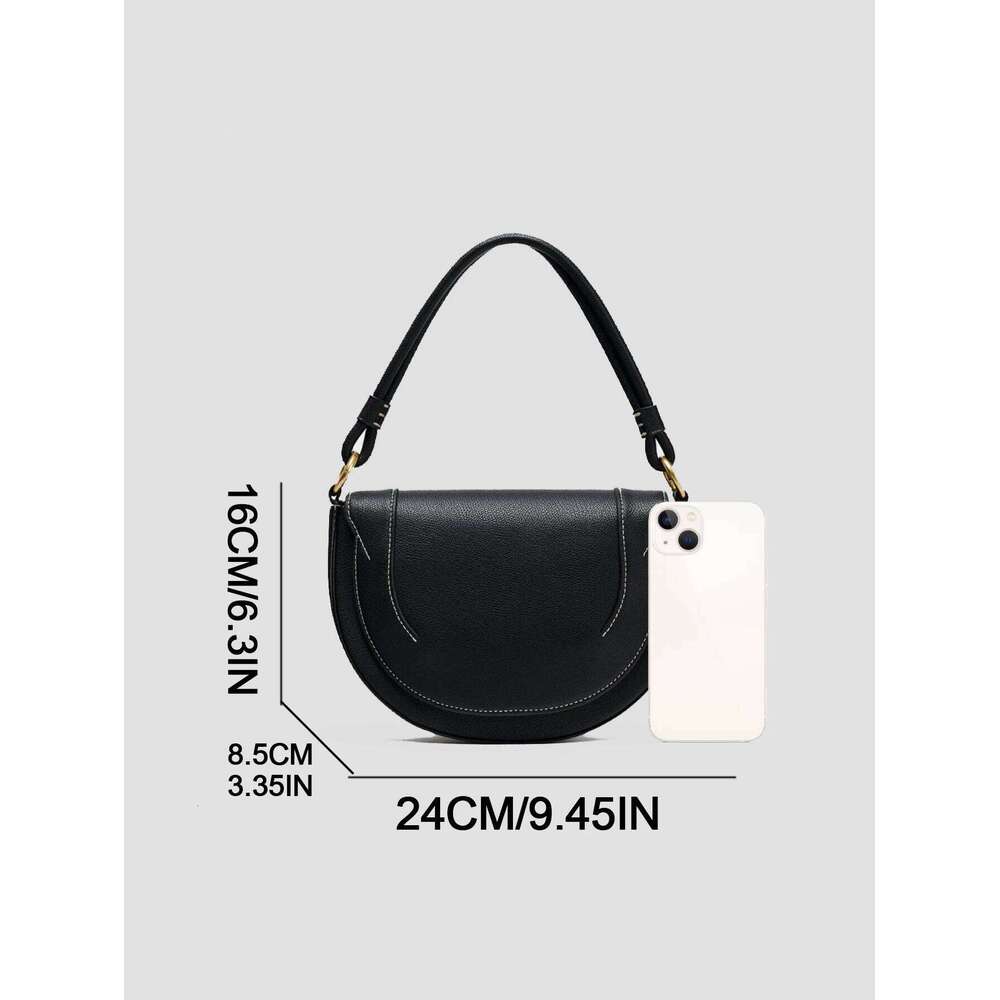 Women's Bags Designer Autumn And Winter New Women's Handbag Advanced Color Contrast Line Embellished Single Shoulder Crossbody Bag