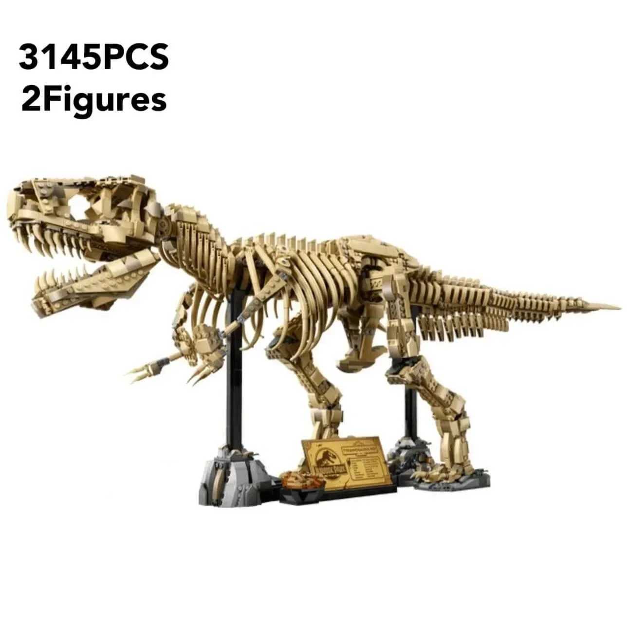 2025 New Creative Dinosaur T-Rex Fossils Tyrannosaurus Rex Building Blocks Dinosaur World Park Toys for Kids Boys Birthday Gifts M250526