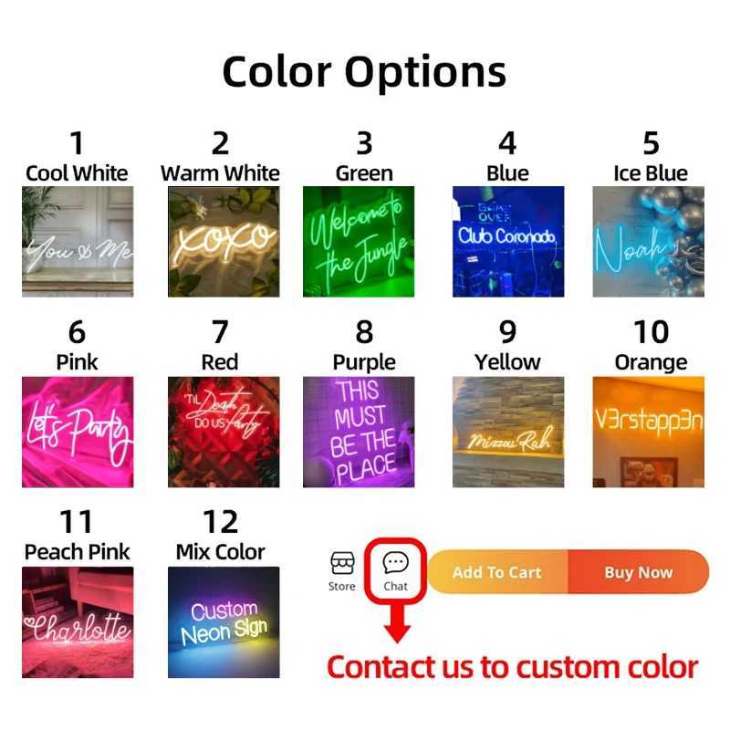 Custom Neon LED Sign Personal DIY Large Handmade Neon Lights Neon Night Company Name Salon Outdoor Waterproof Dropshipping W250526
