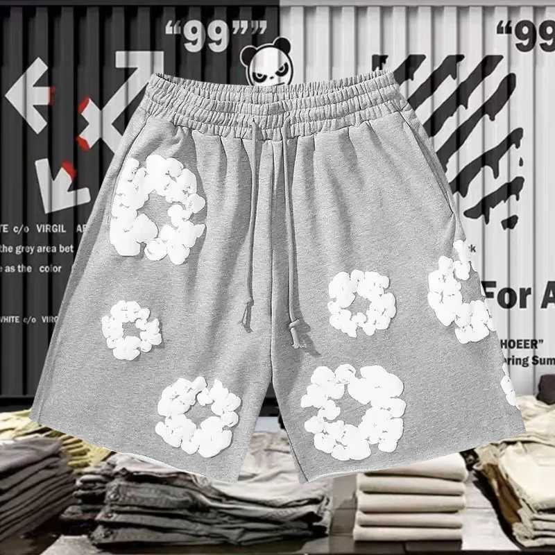 2025 Summer Beach Pants Casual Harajuku Y2 American Kapok 3D Printed Flower Shorts Vacation Outdoors Men Shorts Male Short MotoT250526