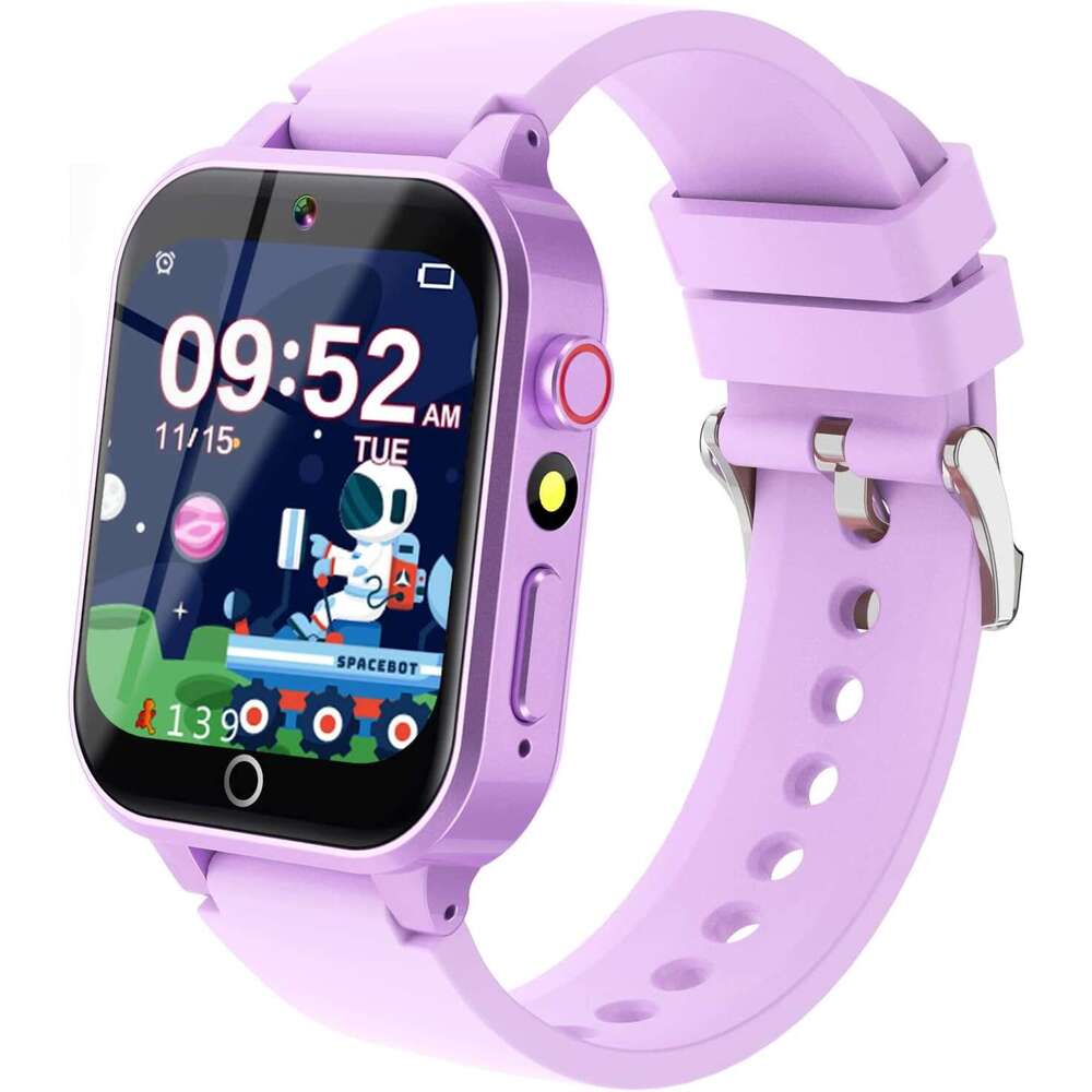 Smart Watches Age 5-12, 26 Games High-Resolution Touchscreen Kids Watch with Video Camera Music Player Pedometer Flashlight 12/24 hr Educational Toys Birthday