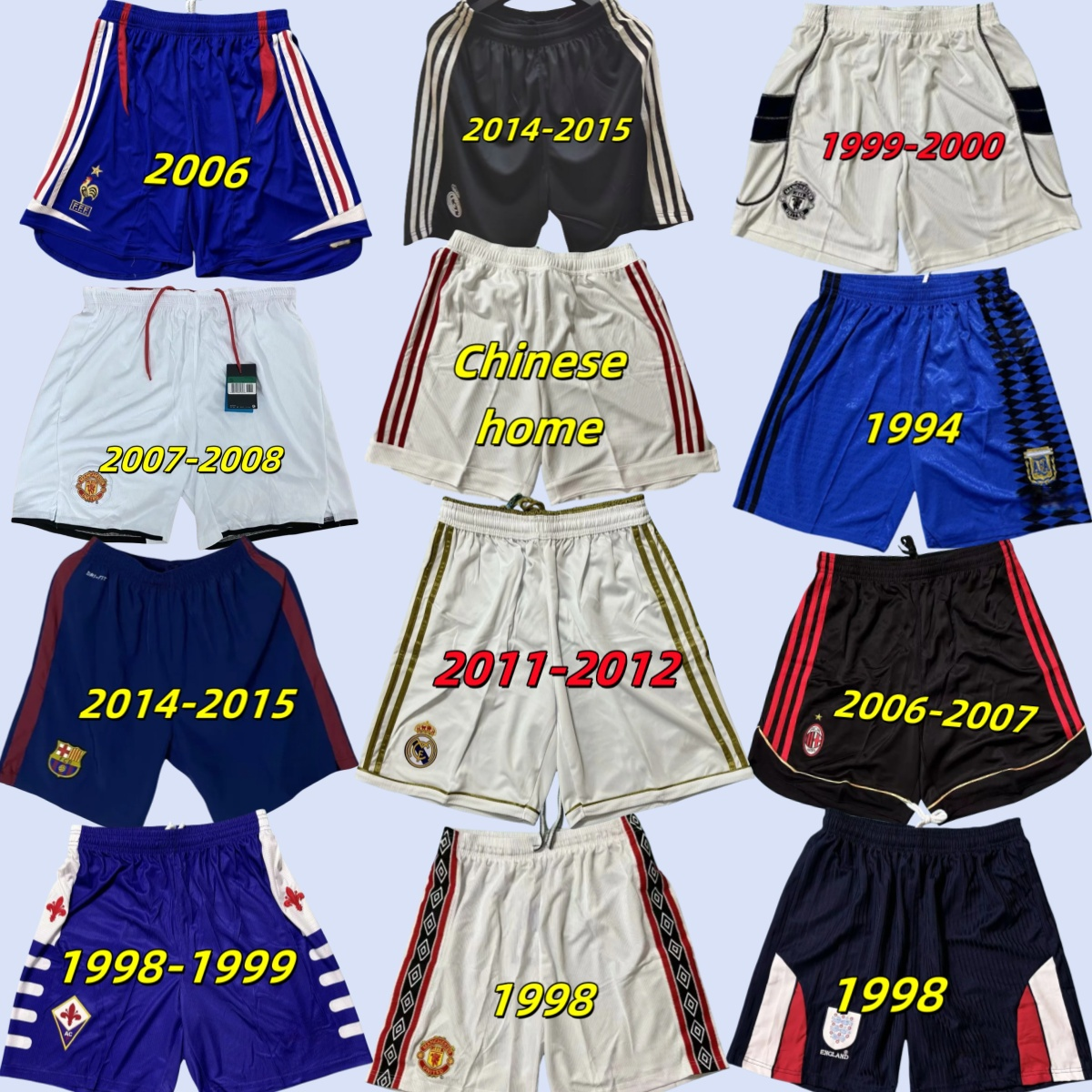 Real 4Th MadriDS man Retro soccer shorts BarcelonaES ManchesteeSS LAMINE YAMAL shorts MBAPPE KANE RASHFORD LEWANDOWSKI 25 26 Outdoor sports football pants