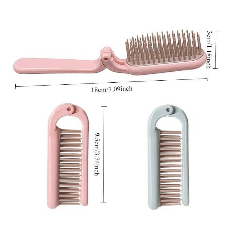 Foldable Hair Comb Portable Detangling Hair Brush Hair Brush Anti Static Head Massager Travel Combs R250526
