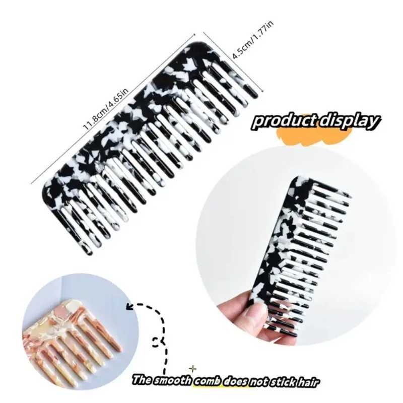 Wide Teeth Acetate Hair Combs Anti-static Massage Hair Brush Hairdressing Colorful Hairdress Salon Styling Traveling Accessories R250526