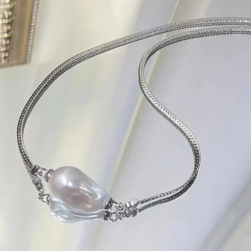 Elegant Women's Pearls Jewelry: Real Freshwater Beads & 14k Yellow Gold Finish Chain