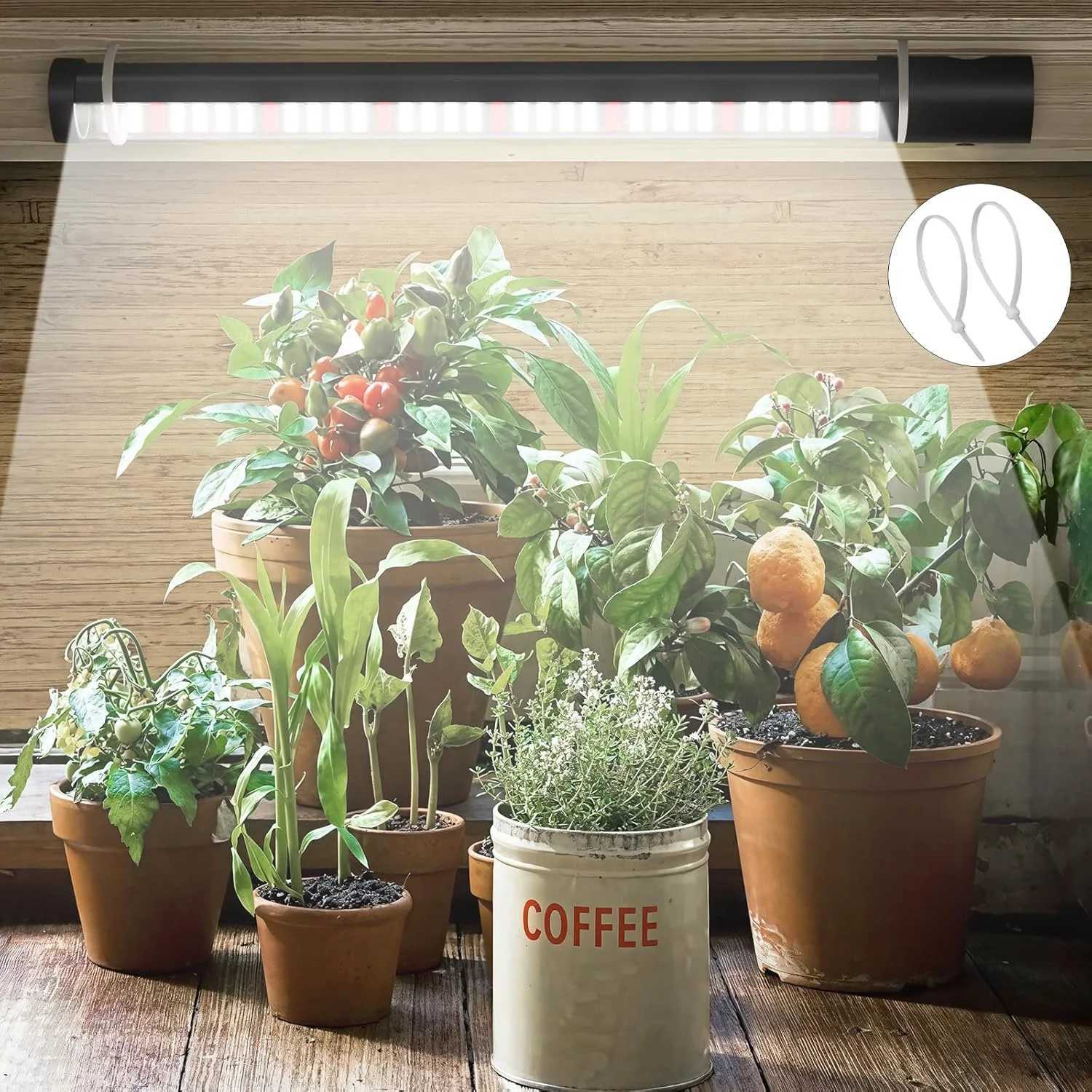 T10 LED Grow Light Tube Full Spectrum Plant Lamp Adjustable Dimmable Growing Lamp Hydroponics With Timer Indoor Plants LightXJ250526