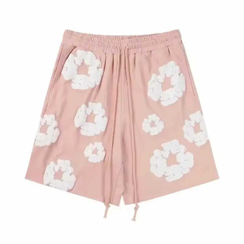 2025 Summer Beach Pants Casual Harajuku Y2 American Kapok 3D Printed Flower Shorts Vacation Outdoors Men Shorts Male Short MotoT250526