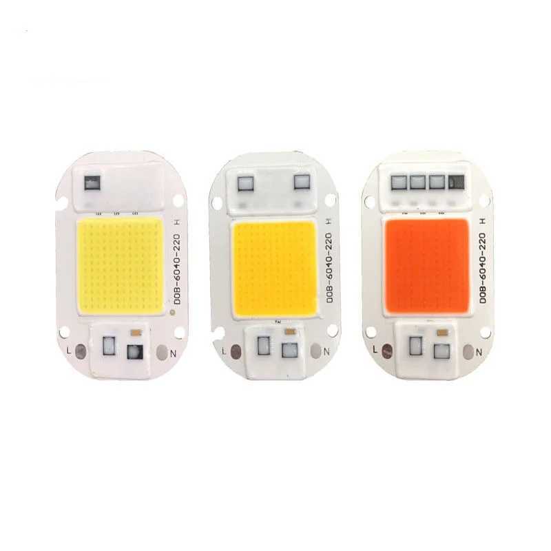 10pcs COB Ship Grow Plant Light 50W LED Lamp Chip LED Beads Lamp Box Full Spectrum No Need Driver Warm Cool White DIY COB LEDXJ250526