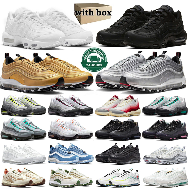 With Box designer shoes running shoes men women Triple Black White Sean Wotherspoon Silver Gold Bullet University Red Volt mens outdoors trainers sports size 36-46