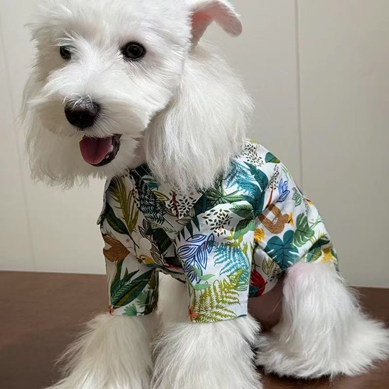 T00306 Dog clothes summer thin pet T-shirt cat summer clothes anti-hair loss Schnauzer short-sleeved Teddy Bichon