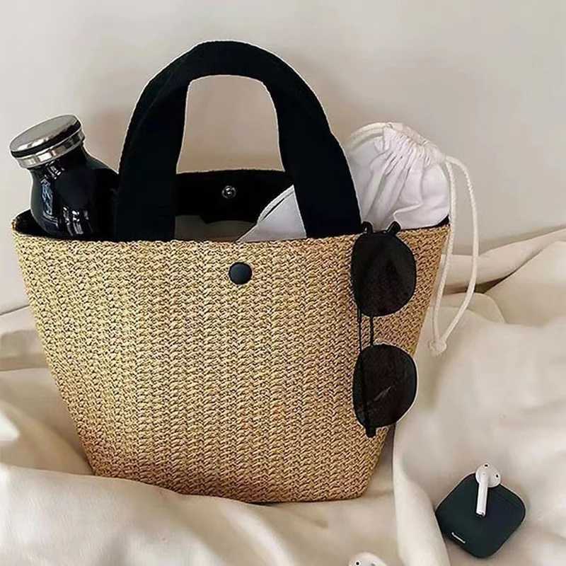 Beach Straw Shoulder Messenger Bag Women Bohemian Summer Woven Rattan Bucket Shoulder Handbag Handmade Crossbody Bags For Women W250524