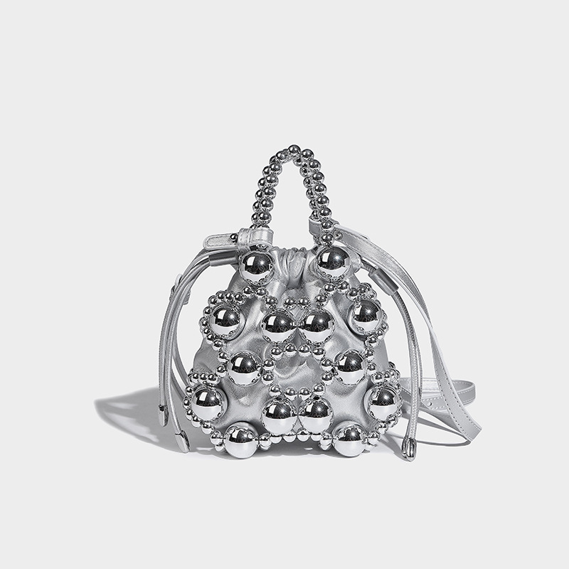 Niche Design 2024 Fashion Versatile Exquisite Hollow Woven Beaded High-end Handbag Crossbody Bag