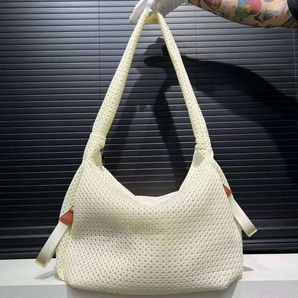Women's Bags Designer Ladies' Fashionable Casual Slit Diagonal Cross Bag, Large Capacity Mesh Lightweight Nylon Shoulder Bag