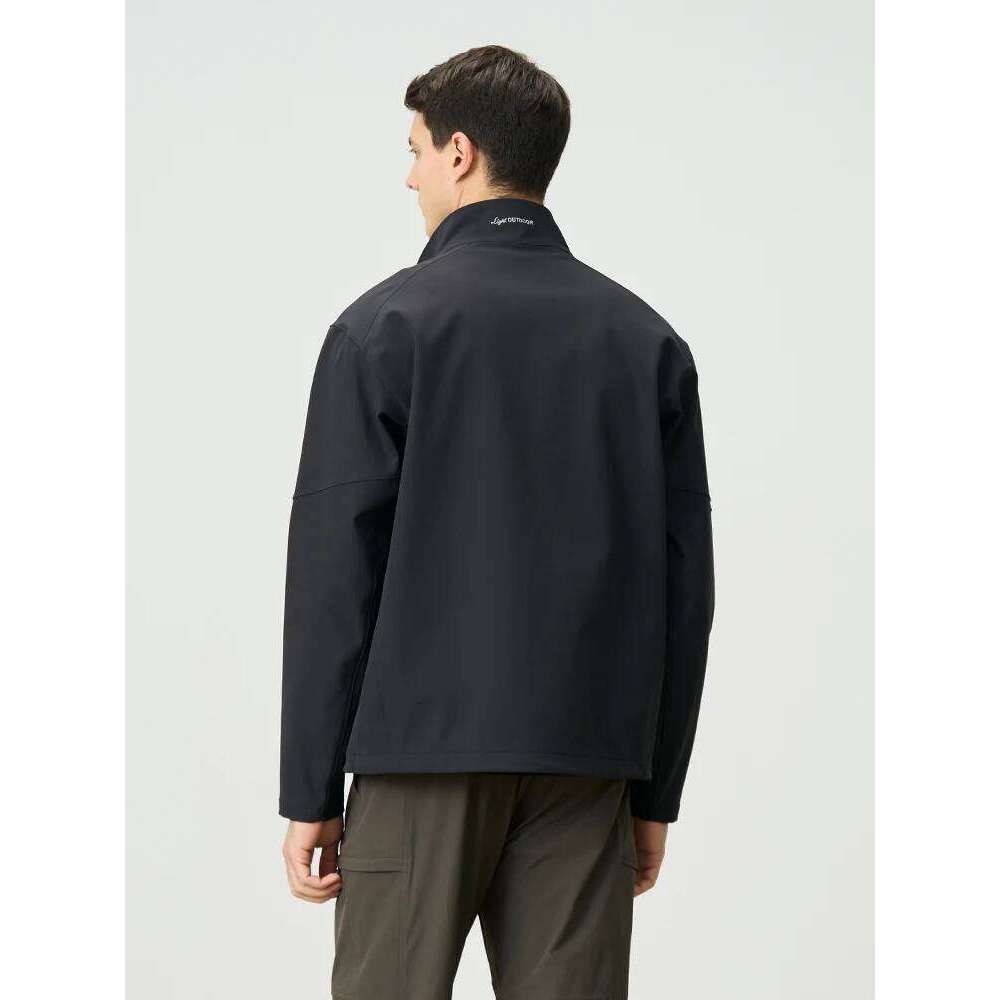 SIMWOOD 2025 Spring New Oversize Light Outdoor Jackets Men Softshell Antistatic Conductive Fibre Fabric Stand-up Collar Jacket