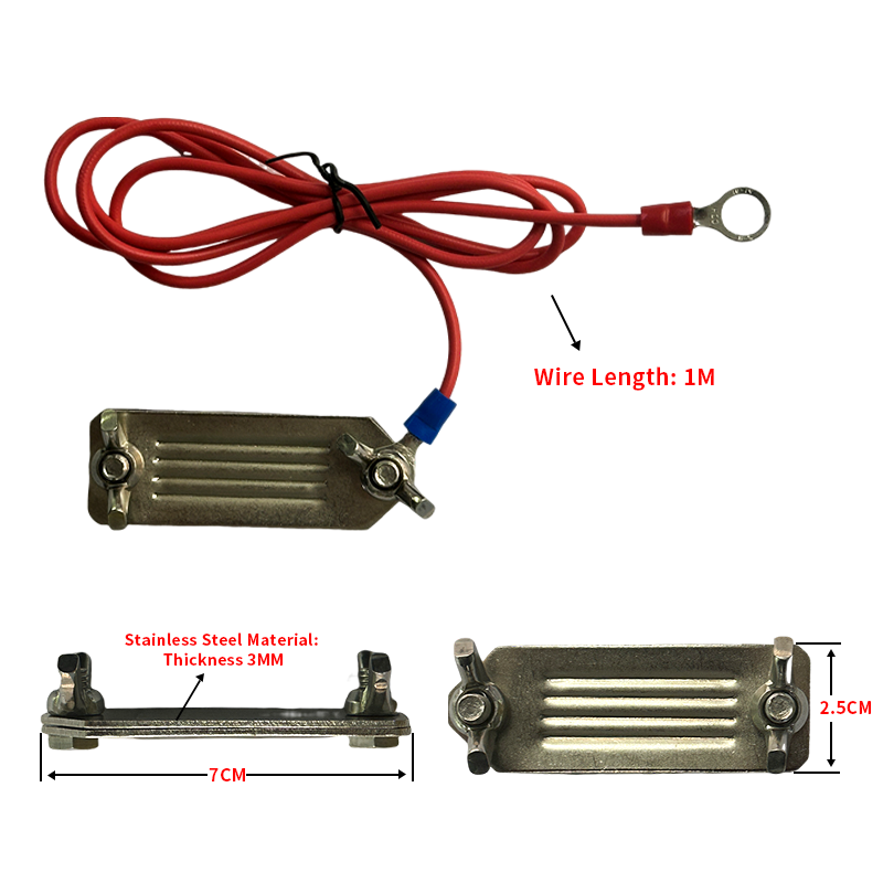 Electric Fence Polytape Connectors With Tape Plates Electric Tape For Polytape to Polytape Connection, Fence Connecting Cable