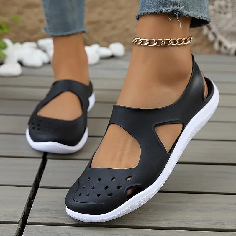 Flat Sandals Ladies Casual Fashion Soft Bottom Beach Shoes Plastic Sandal Women Summer Comfortable Espadrilles 250526