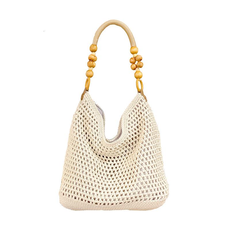 2025 New Straw Bag for Women, Beach Vacation Shoulder Mori Style Handmade Woven Bag, Large Capacity