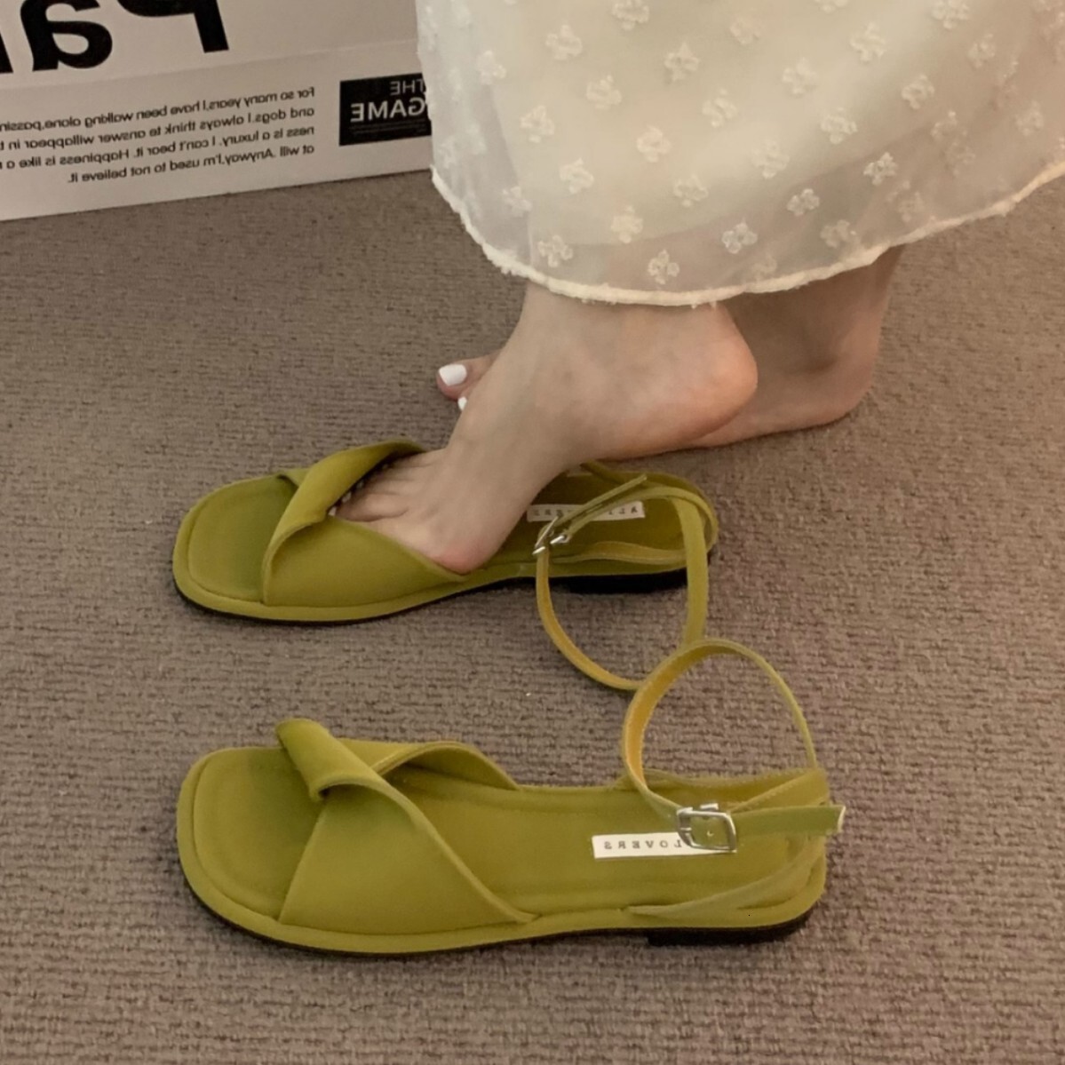 Versatile Non Tiring Sandals Women S For Spring Summer New Styles With Thick Heels And Exposed Toes Niche Matching Skirts Casual Shoes Roman Shoes Ddm