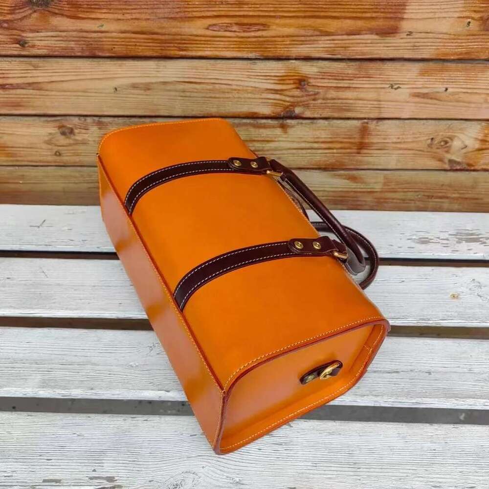 Italian imported cowhide Boston bag