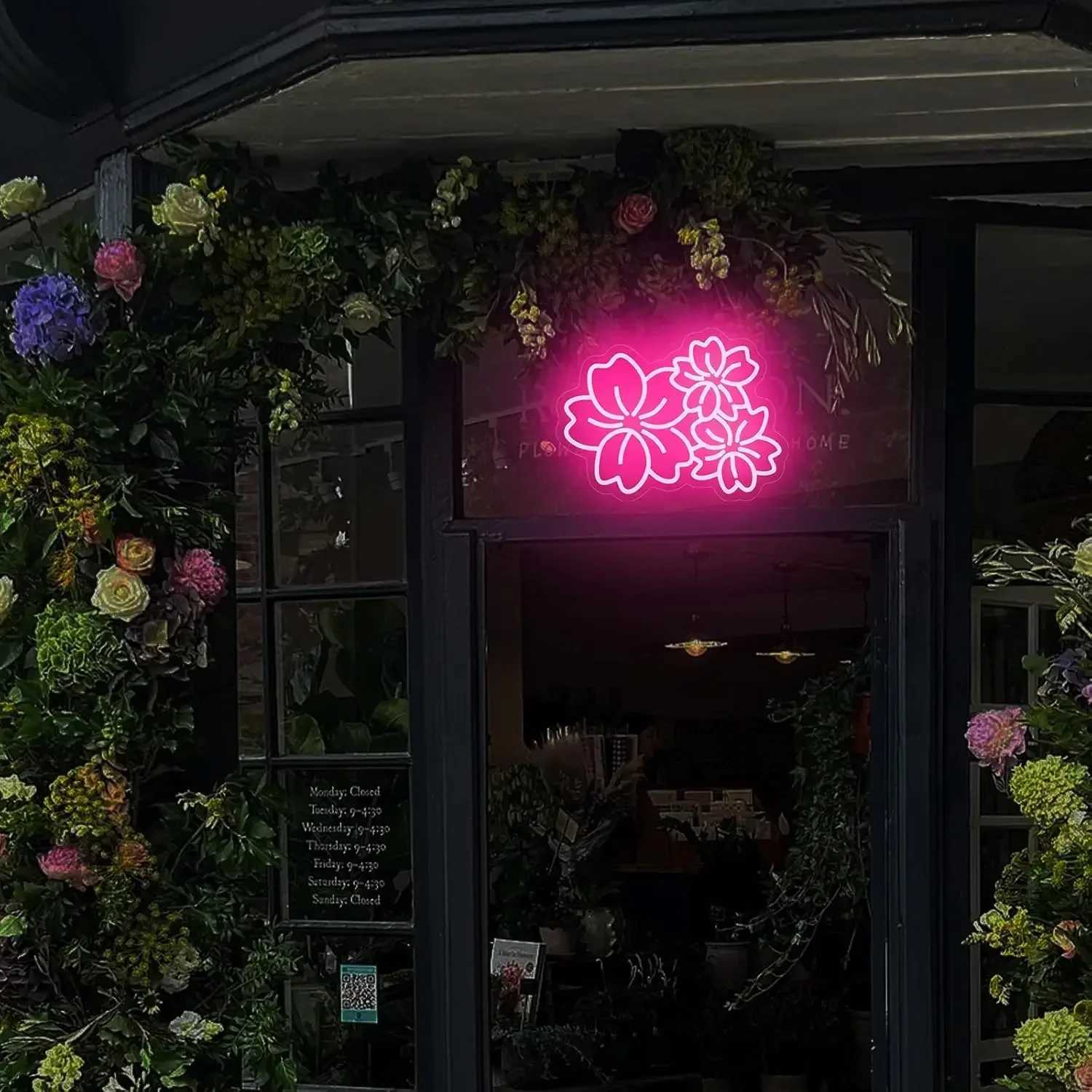 Cherry Flower Neon Sign LED Neon Light Sign Outdoor Indoor Night Light Wall Decor Beautiful Door Home Decor Drawing Room Gifts W250526