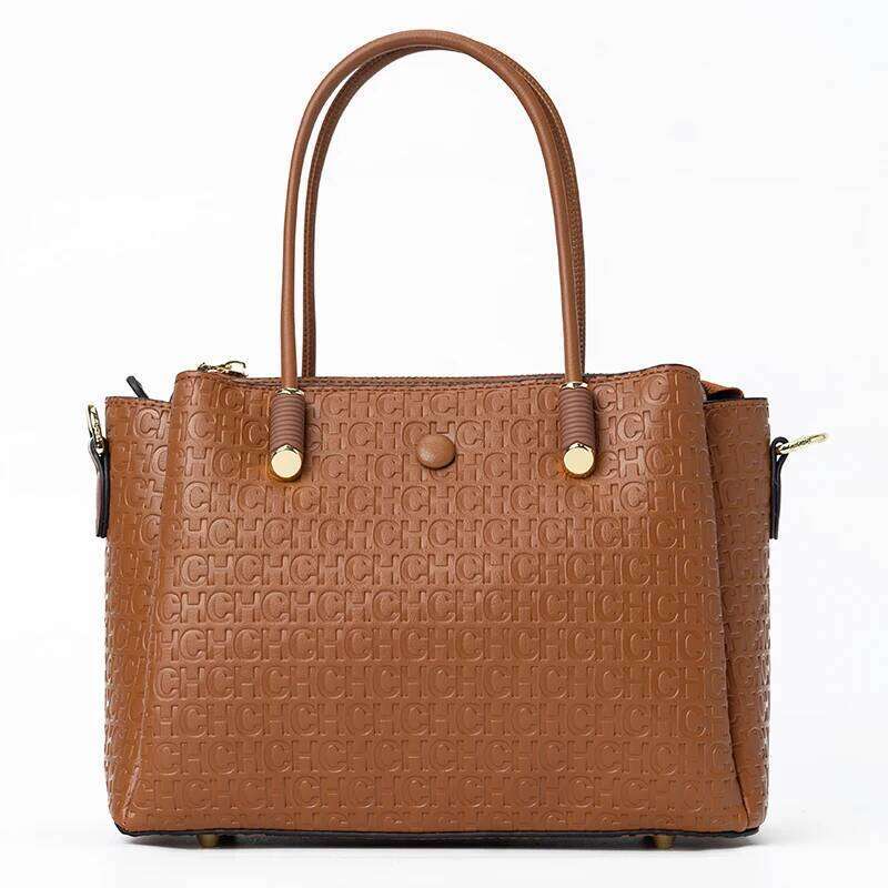 CH High Quality Metal Connection Brand Monogram Print Fashion Women's Large Capacity Commuter Versatile Tote Bag