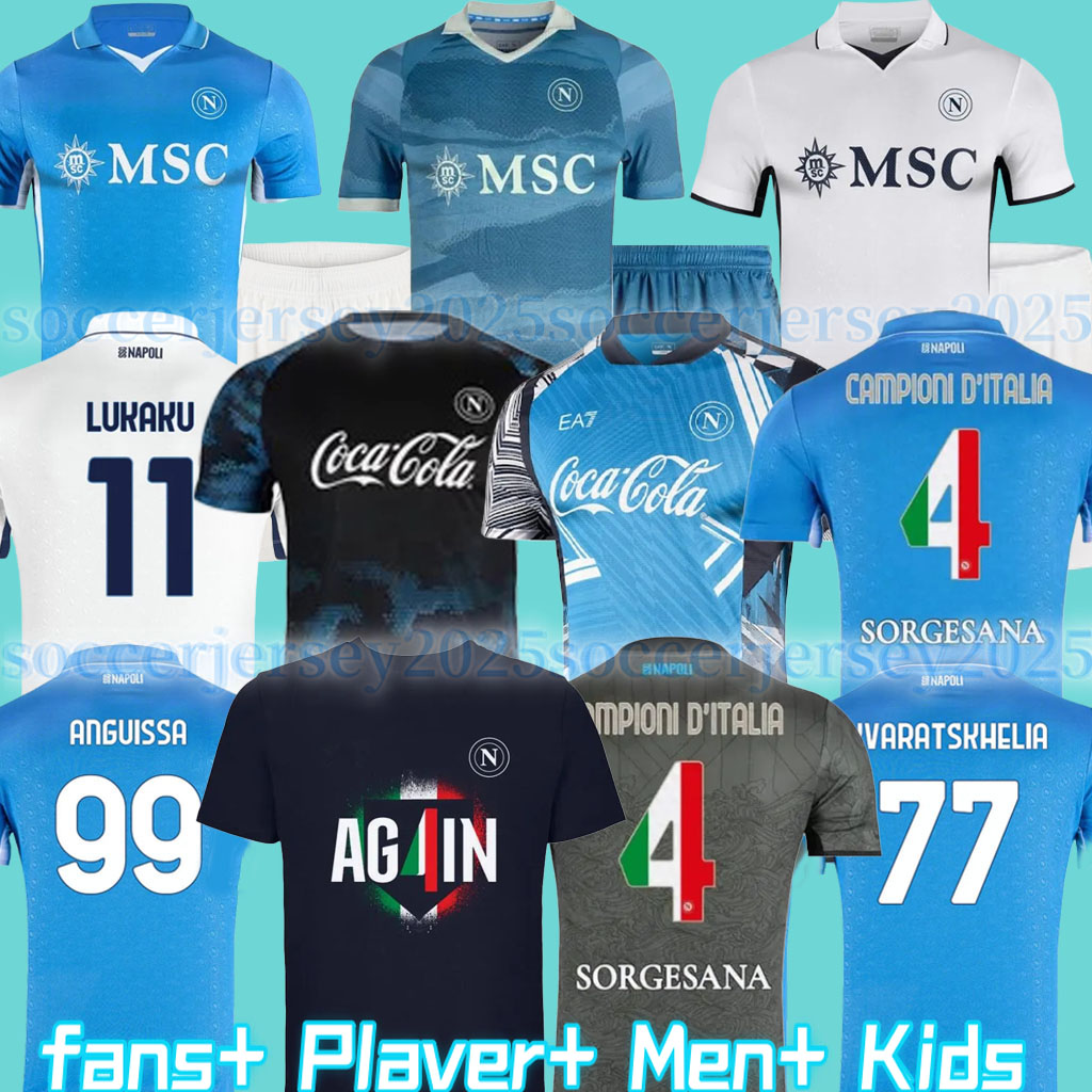 25 26 NAPOLI soccer jerseys Halloween Match Maglia Limited Naples 2025 2026 ZIELINSKI KVARATSKHELIA KIDS FOOTBALL SHIRT OSIMHEN RASPADORI SSC Napoli Maillots foot