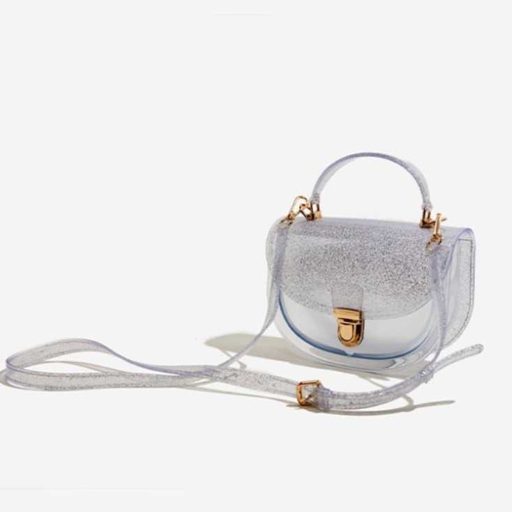 Pvc Transparent Jelly Bag Plastic Tote Bag Fashion and Versatile Crossbody Bag Resistant to Dirt and Easy to Wash